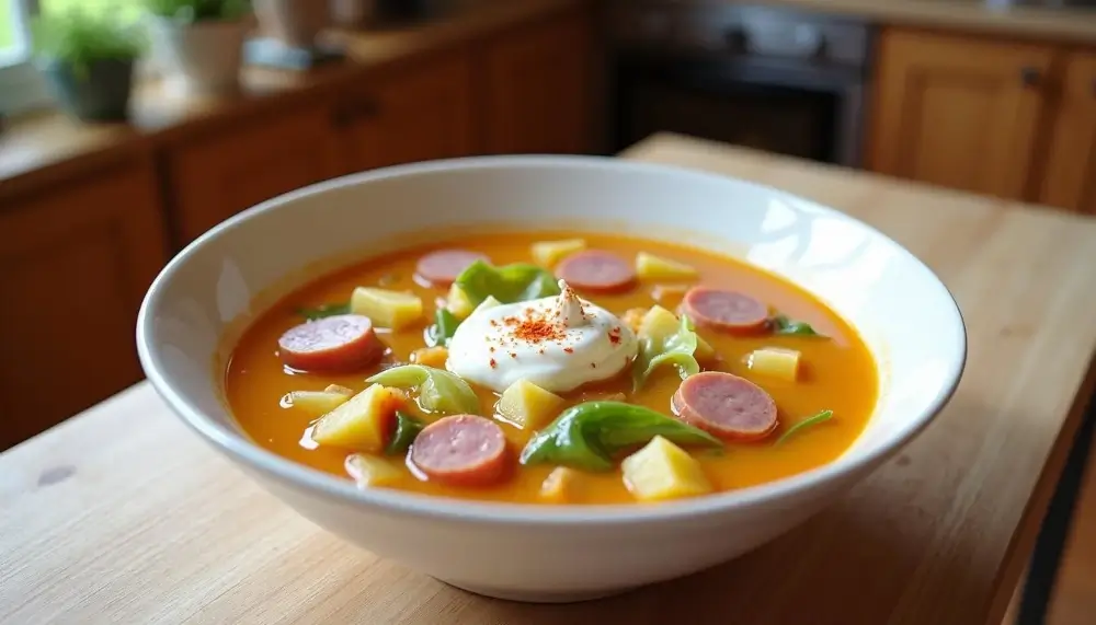 Frankfurter Soup with Sausages