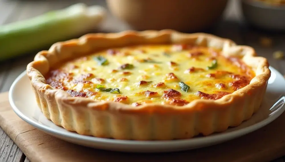 Leek and Cheese Quiche